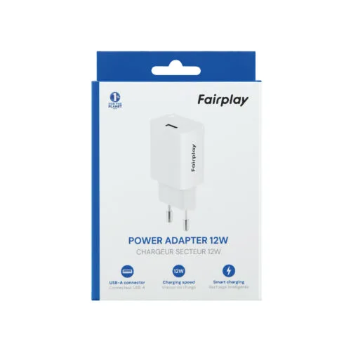 FAIRPLAY Chargeur 12W USB-A (Blanc)
